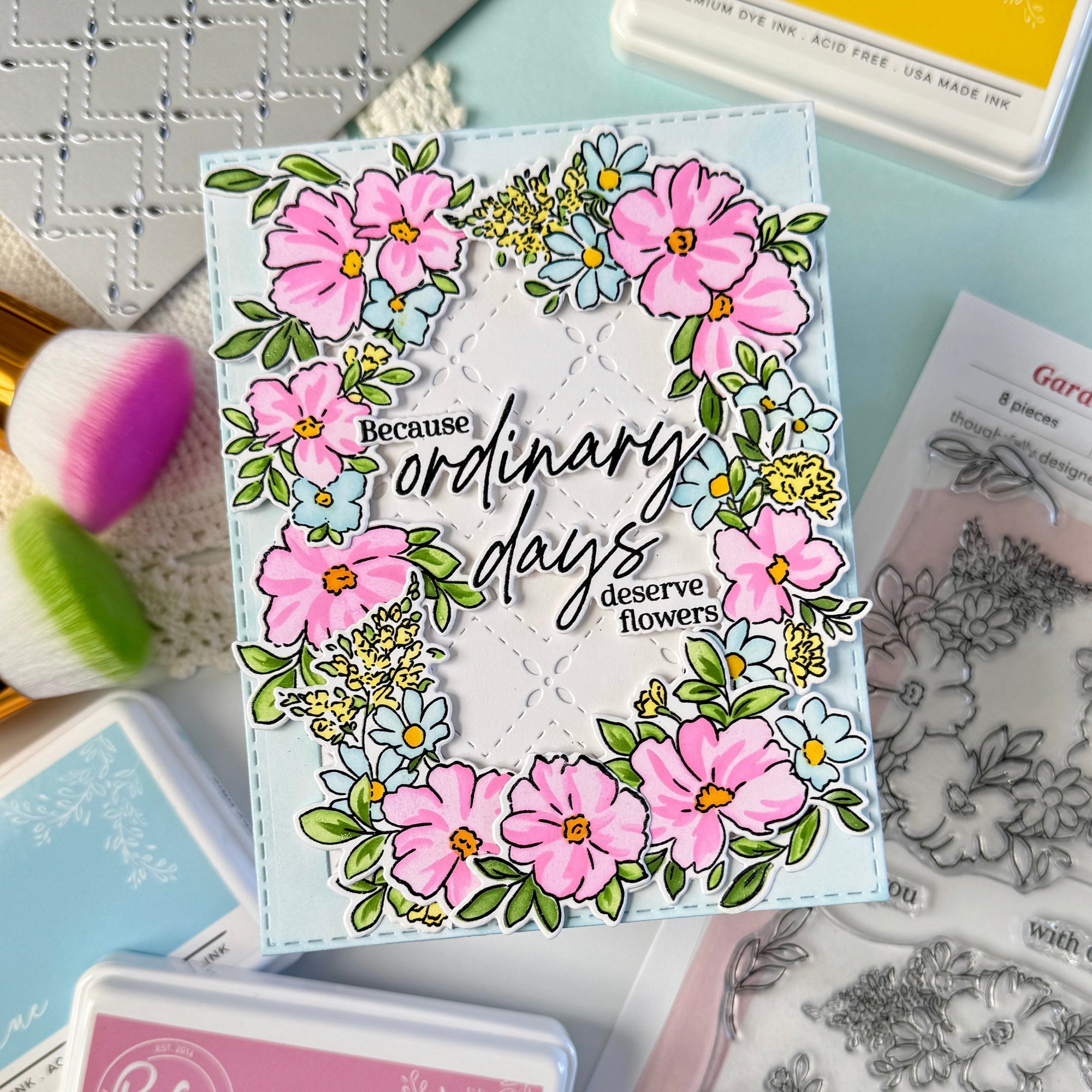 Pinkfresh Studio - Stencils - Garden Grace-ScrapbookPal