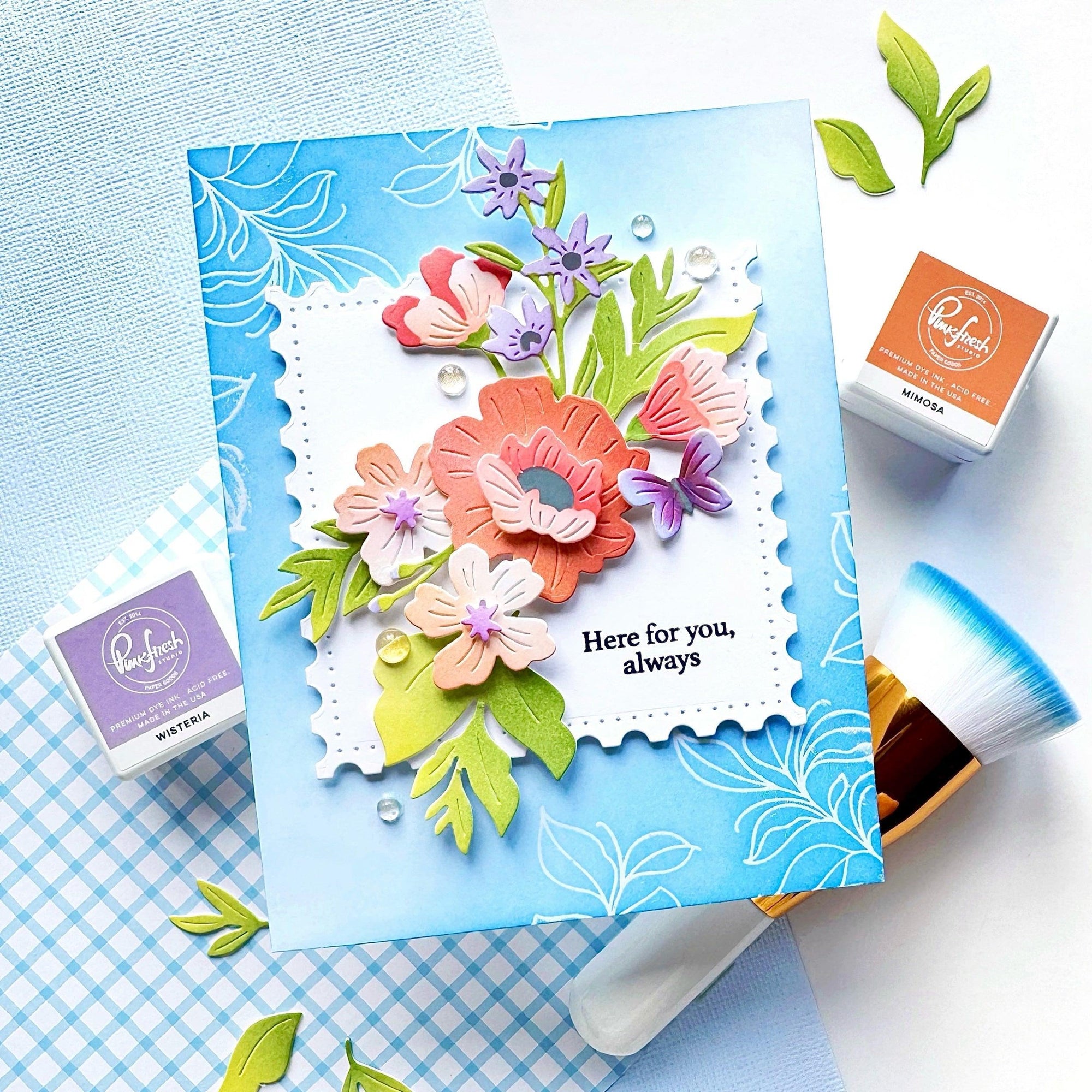 Pinkfresh Studio - Stencils - Golden Poppies-ScrapbookPal