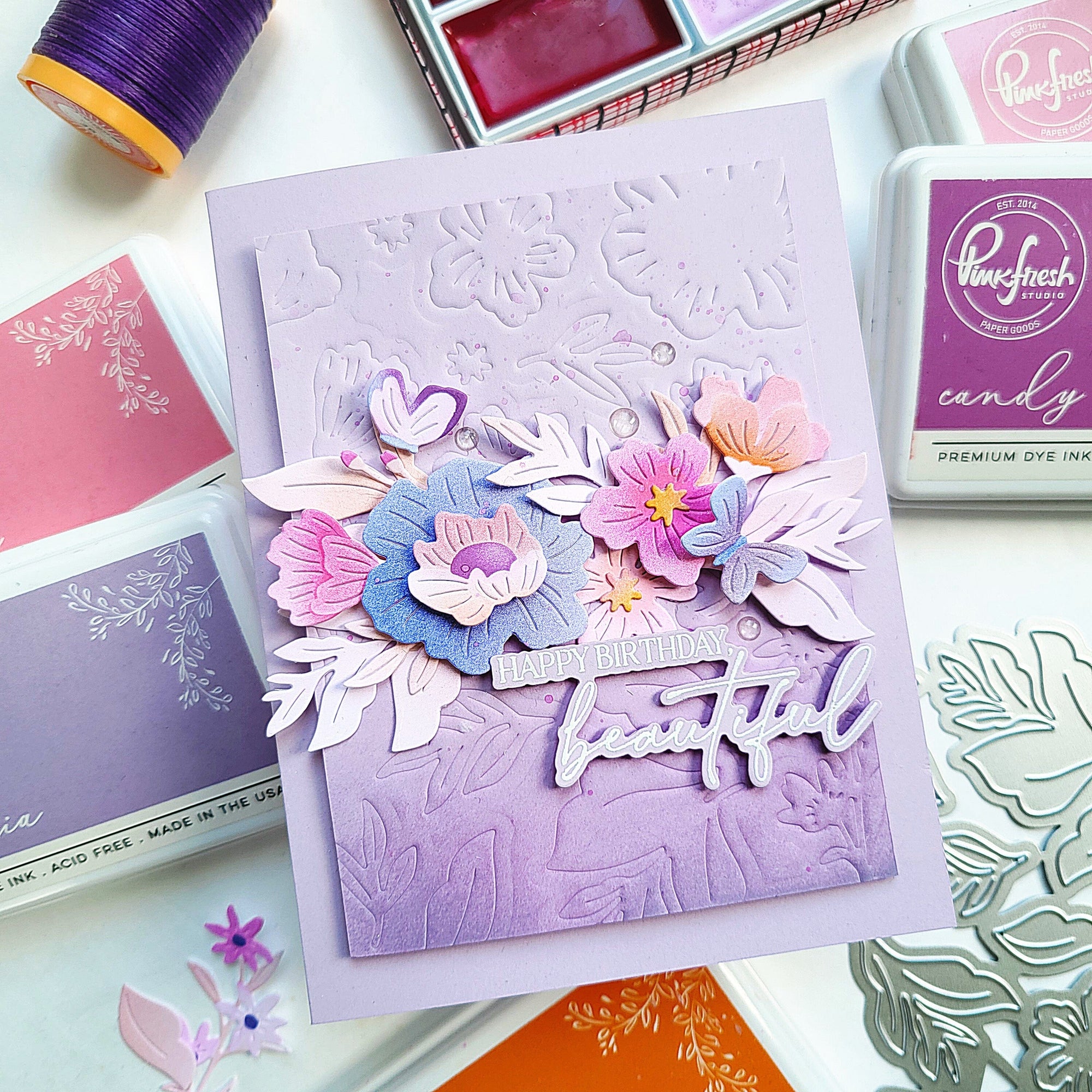 Pinkfresh Studio - Stencils - Golden Poppies-ScrapbookPal