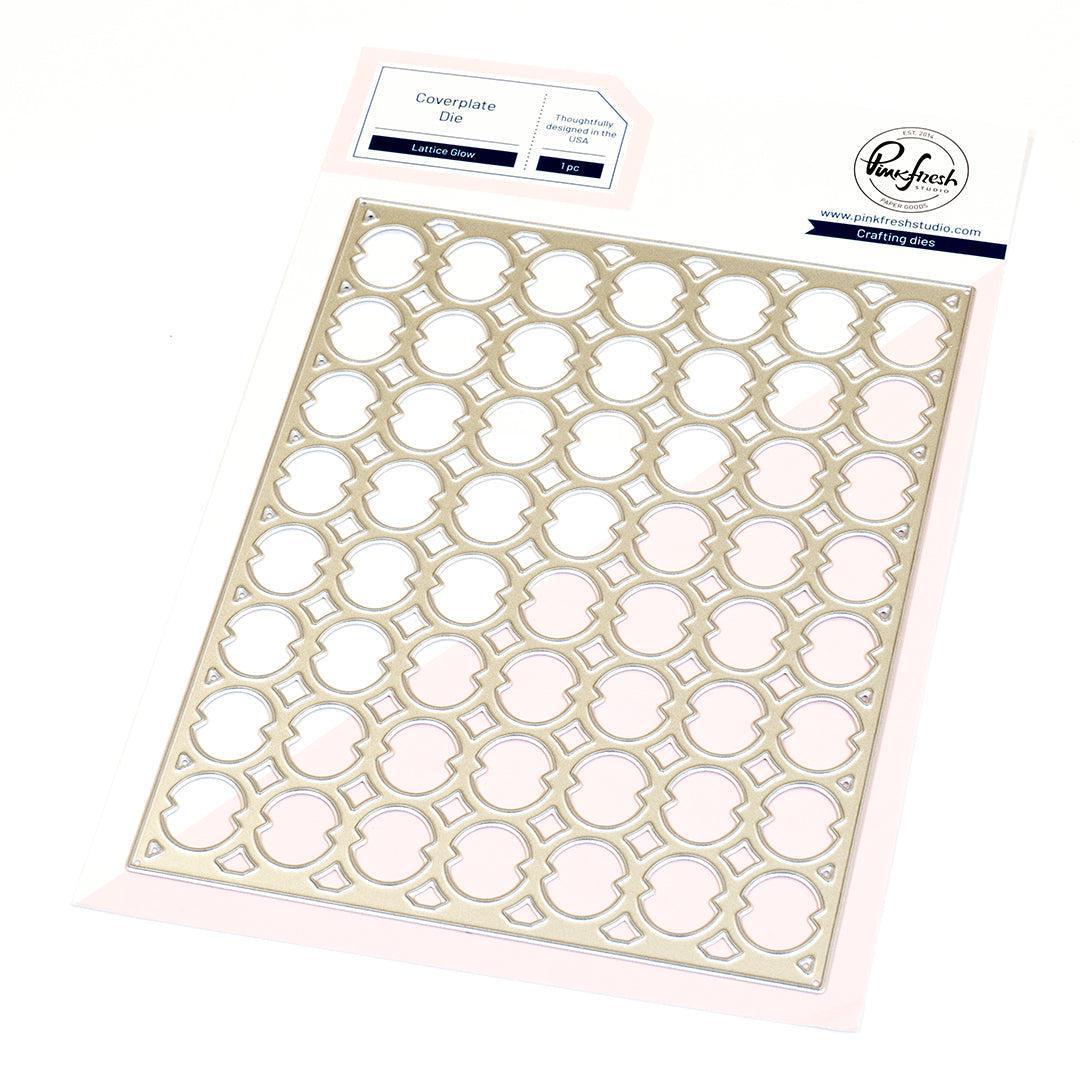Pinkfresh Studio - Dies - Lattice Glow Coverplate-ScrapbookPal