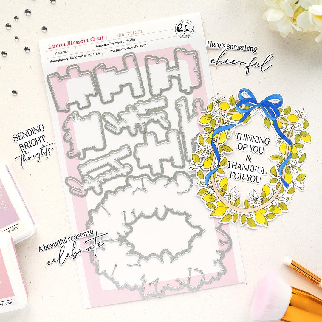 Pinkfresh Studio - Dies - Lemon Blossom Crest-ScrapbookPal