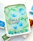 Pinkfresh Studio - Stencils - Moonlit Blooms-ScrapbookPal