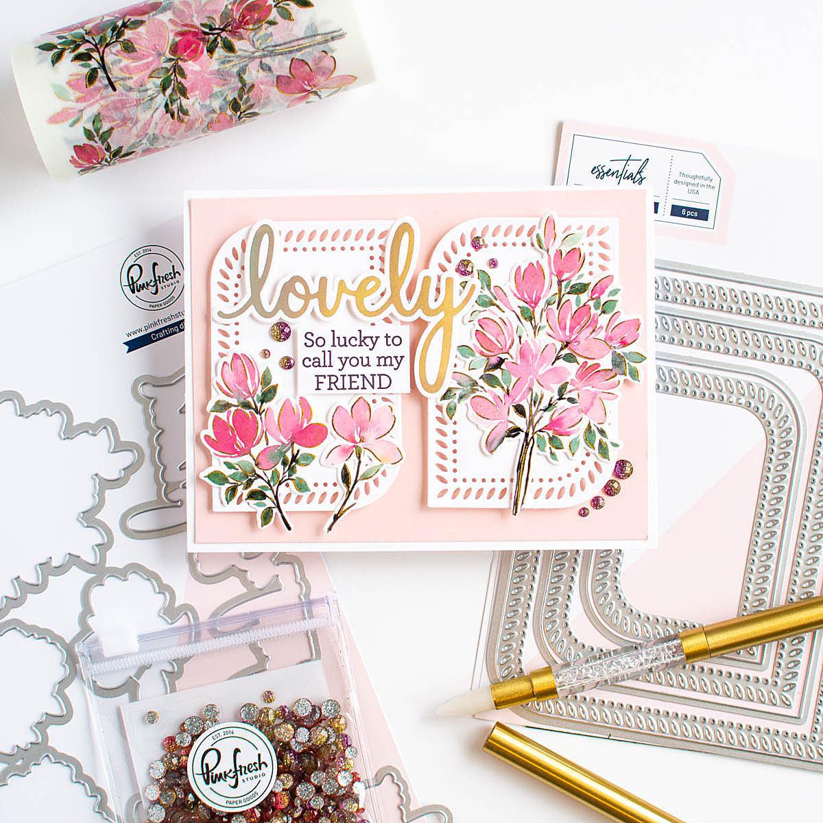 Pinkfresh Studio - Dies - Rounded &amp; Braided Rectangle-ScrapbookPal