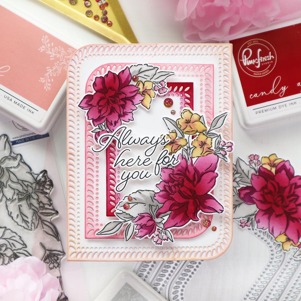Pinkfresh Studio - Dies - Rounded &amp; Braided Rectangle-ScrapbookPal