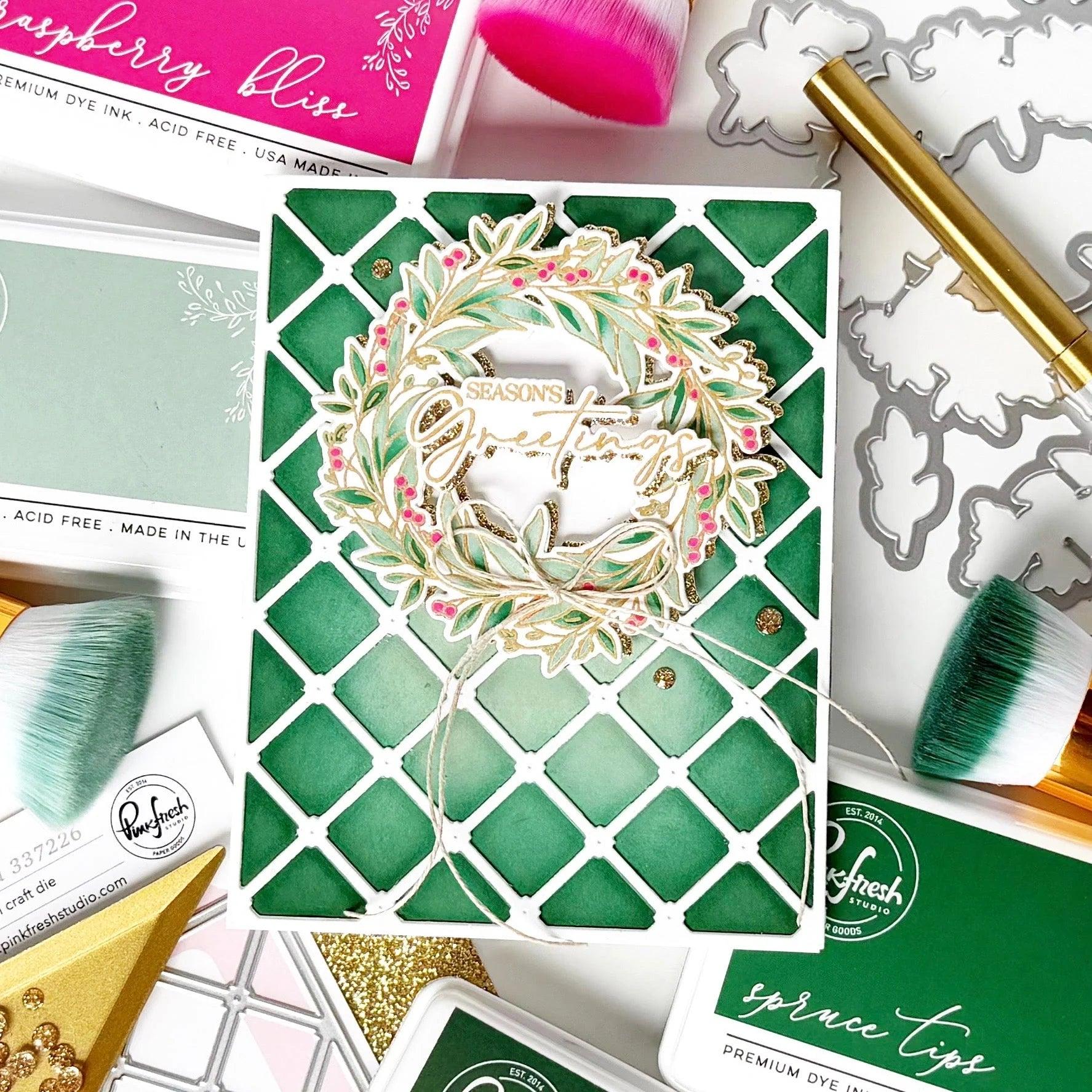 Pinkfresh Studio - Stencils - Seasonal Sprigs-ScrapbookPal
