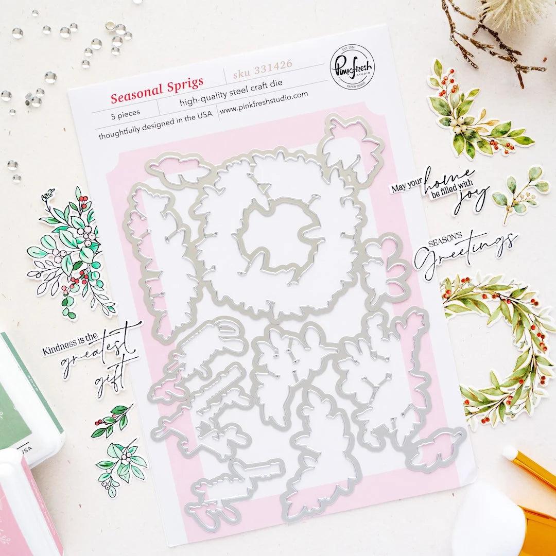 Pinkfresh Studio - Dies - Seasonal Sprigs-ScrapbookPal