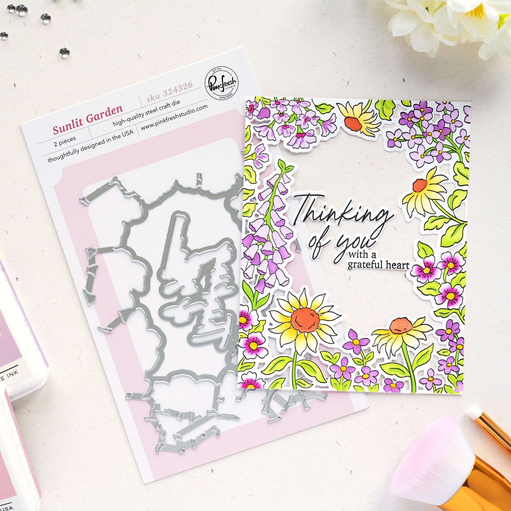 Pinkfresh Studio - Dies - Sunlit Garden-ScrapbookPal