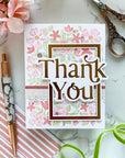 Pinkfresh Studio - Hot Foil Plate & Die Set - Thank You-ScrapbookPal