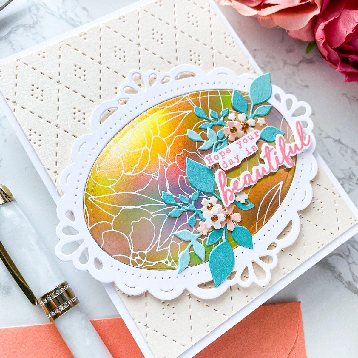 Pinkfresh Studio - Hot Foil Plates - Pretty Blossoms-ScrapbookPal