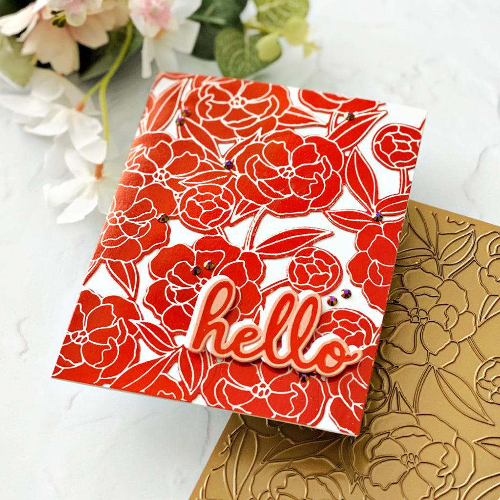 Pinkfresh Studio - Hot Foil Plates - Pretty Blossoms-ScrapbookPal