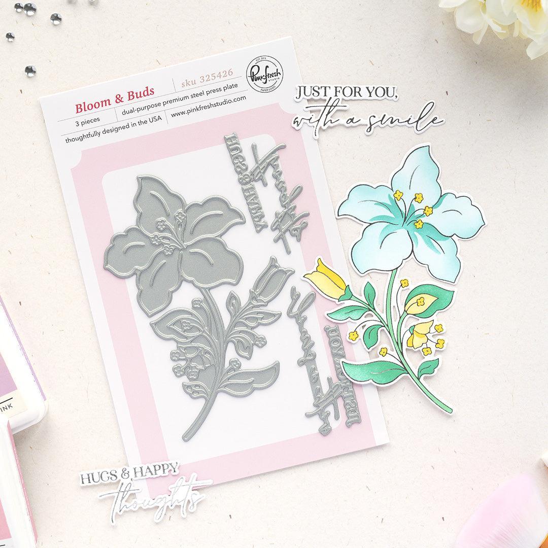 Pinkfresh Studio - Press Plates - Bloom & Buds-ScrapbookPal
