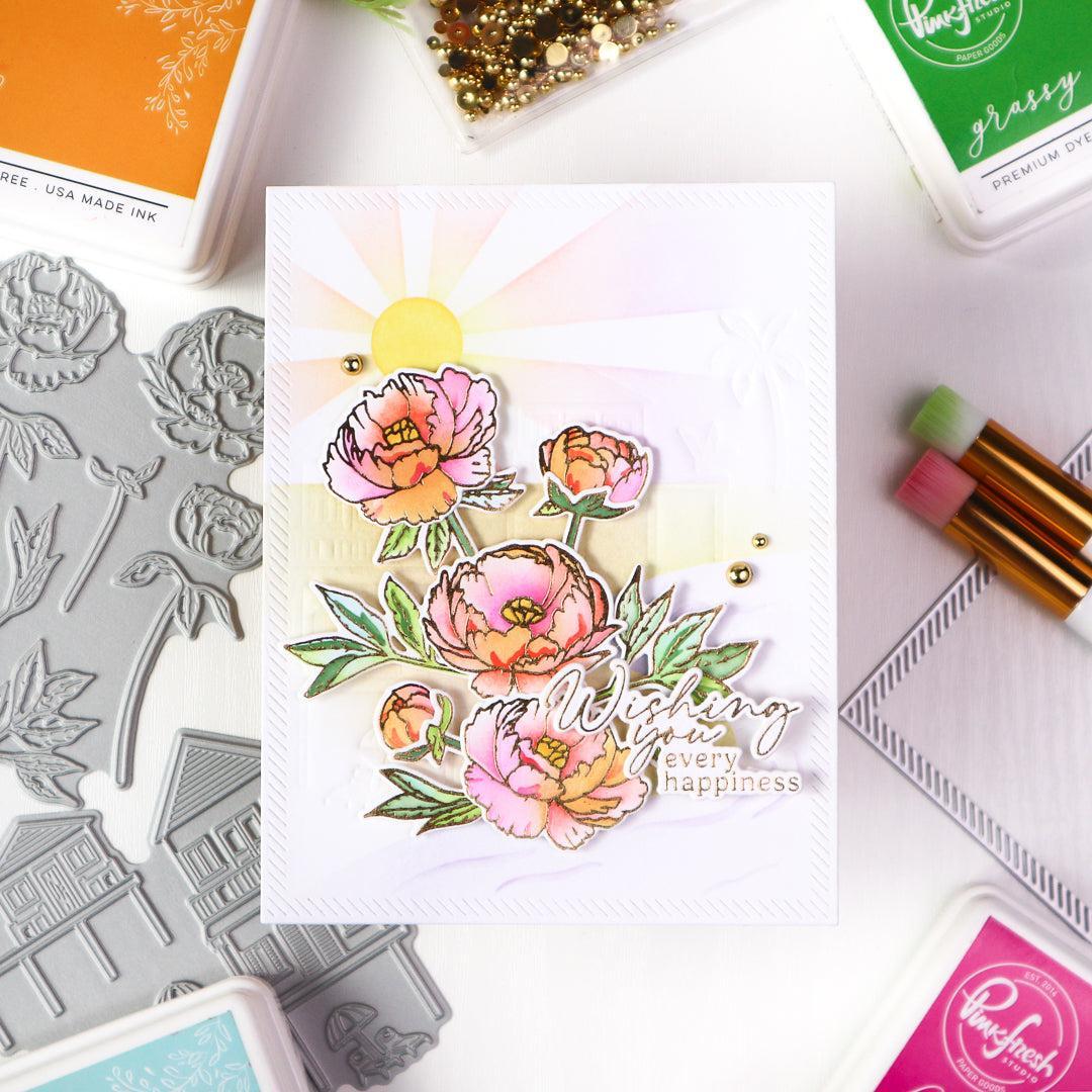 Pinkfresh Studio - Press Plates - Blushing Blooms-ScrapbookPal