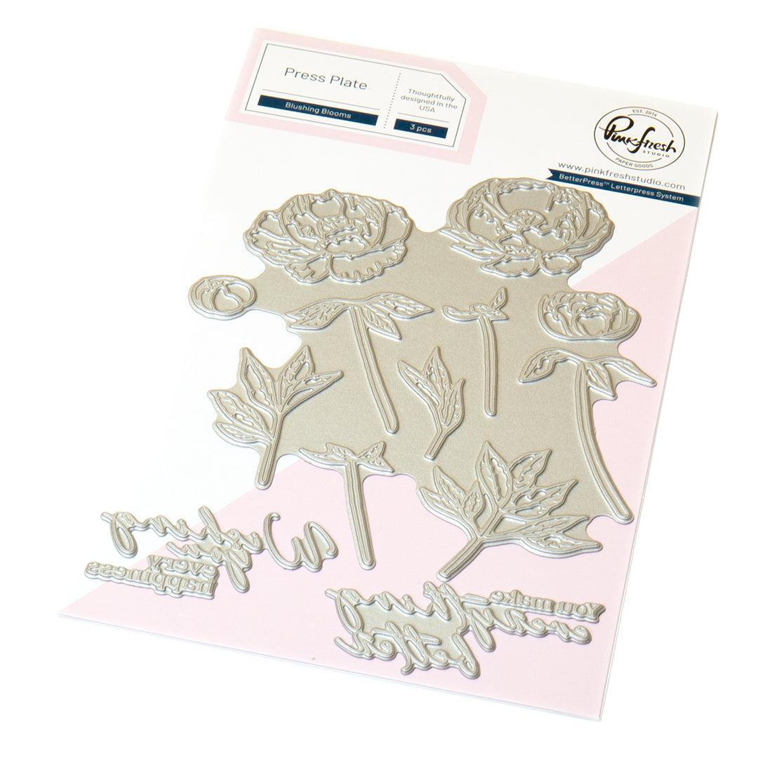 Pinkfresh Studio - Press Plates - Blushing Blooms-ScrapbookPal