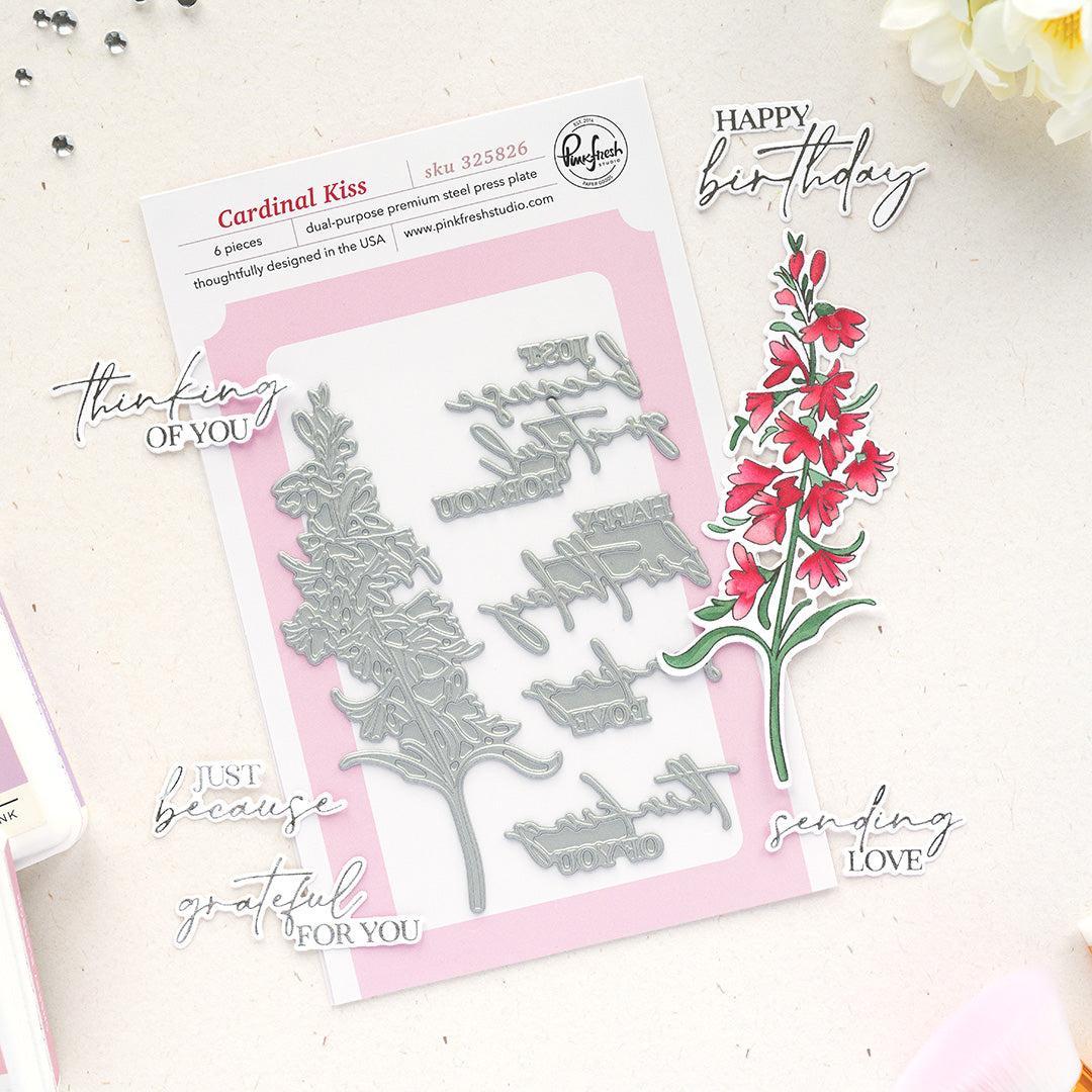Pinkfresh Studio - Press Plates - Cardinal Kiss-ScrapbookPal