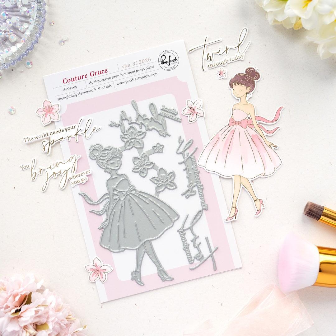 Pinkfresh Studio - Press Plates - Couture Grace-ScrapbookPal