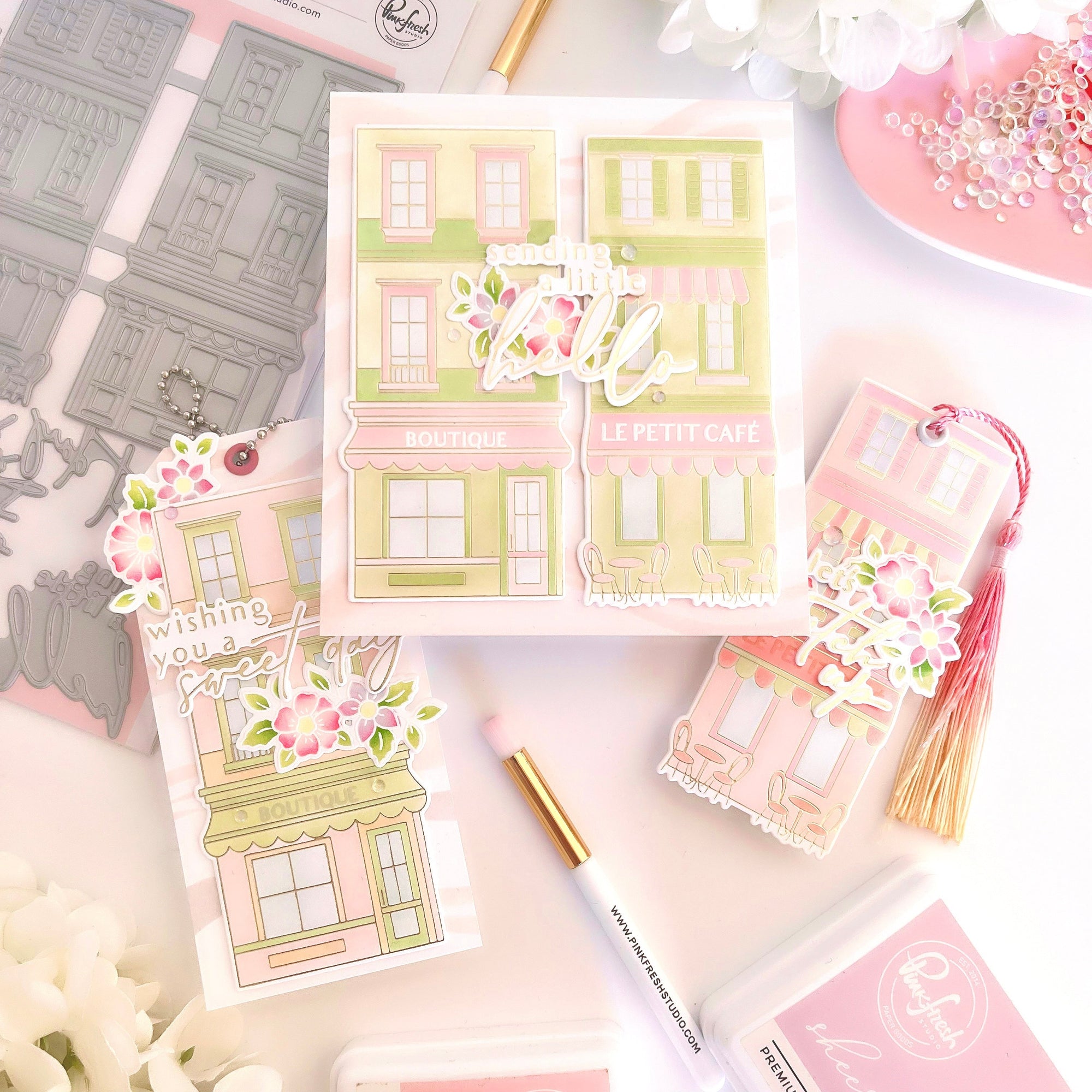 Pinkfresh Studio - Press Plates -Darling District-ScrapbookPal