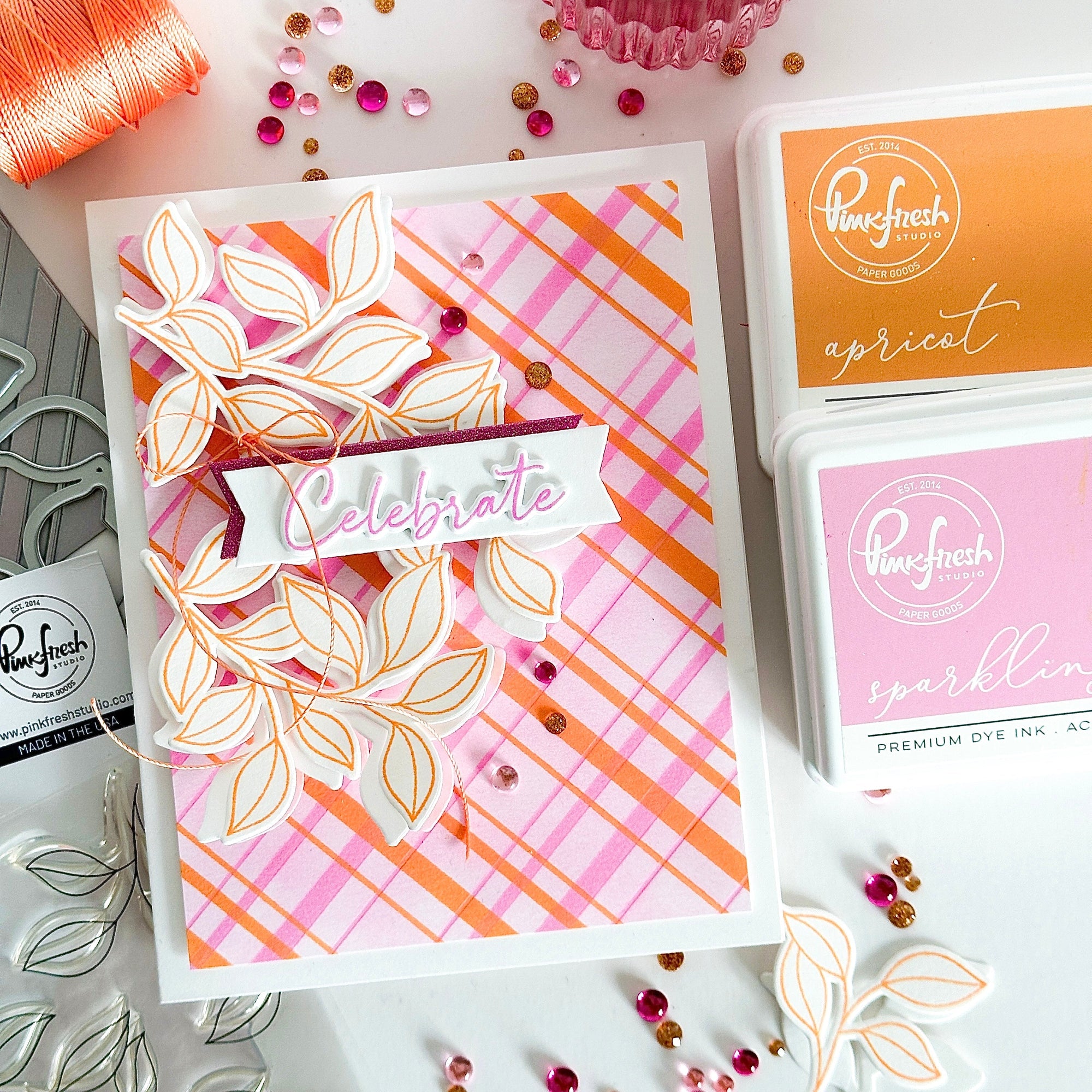 Pinkfresh Studio - Press Plates - Diagonal Plaid – ScrapbookPal