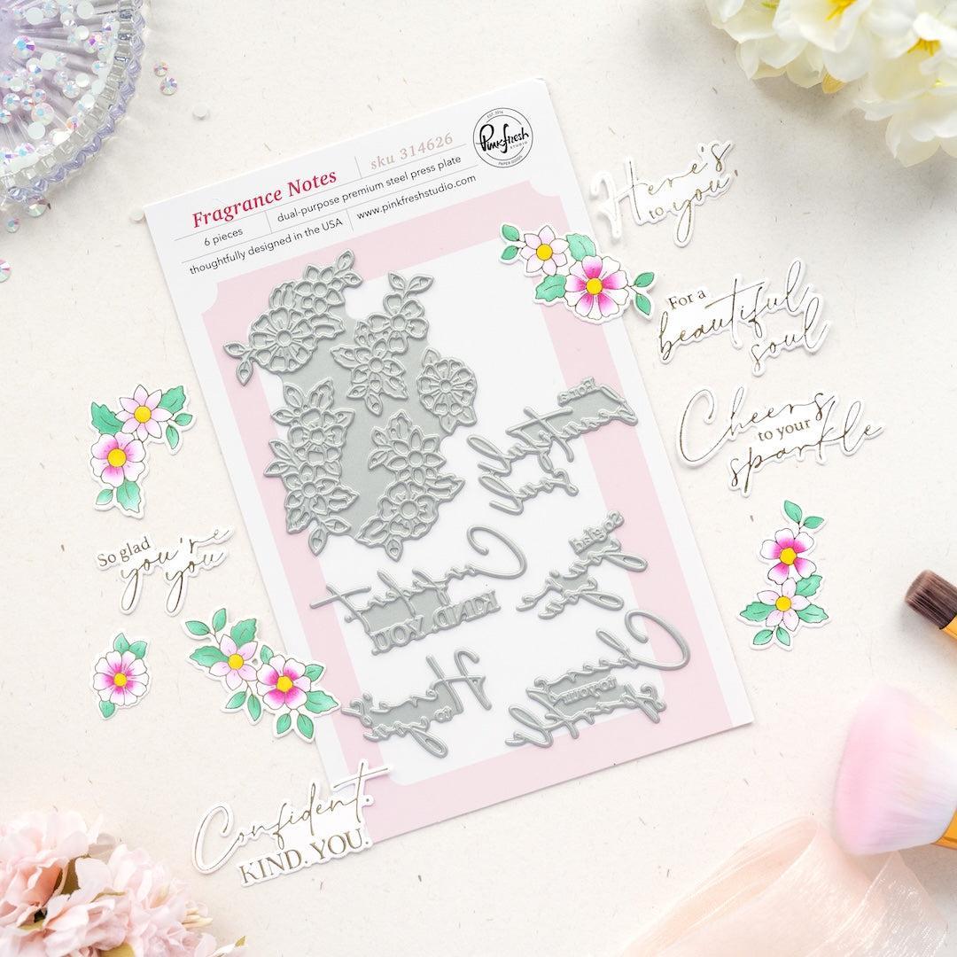 Pinkfresh Studio - Press Plates - Fragrance Notes-ScrapbookPal
