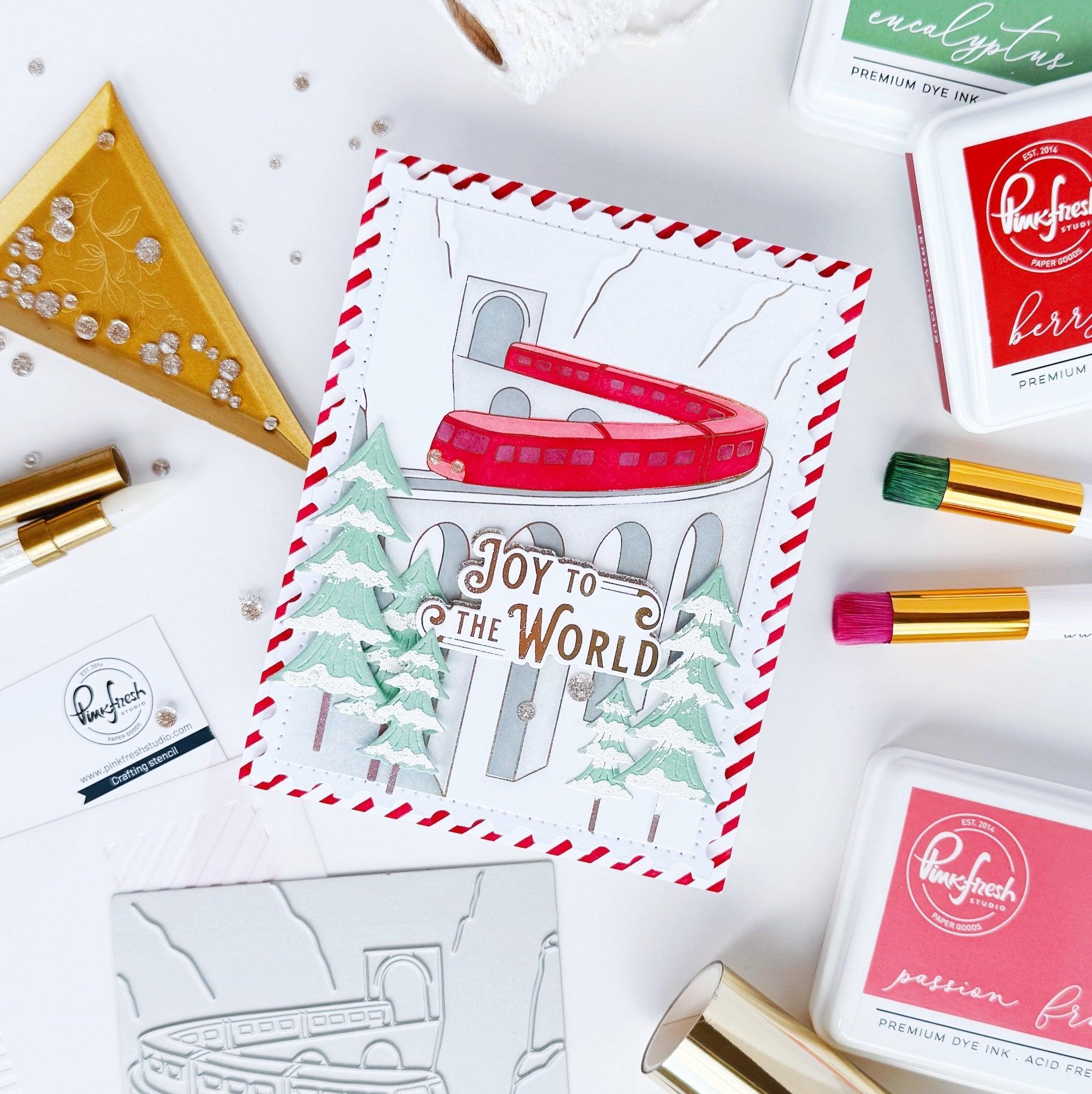 Pinkfresh Studio - Press Plates - Holiday Express-ScrapbookPal