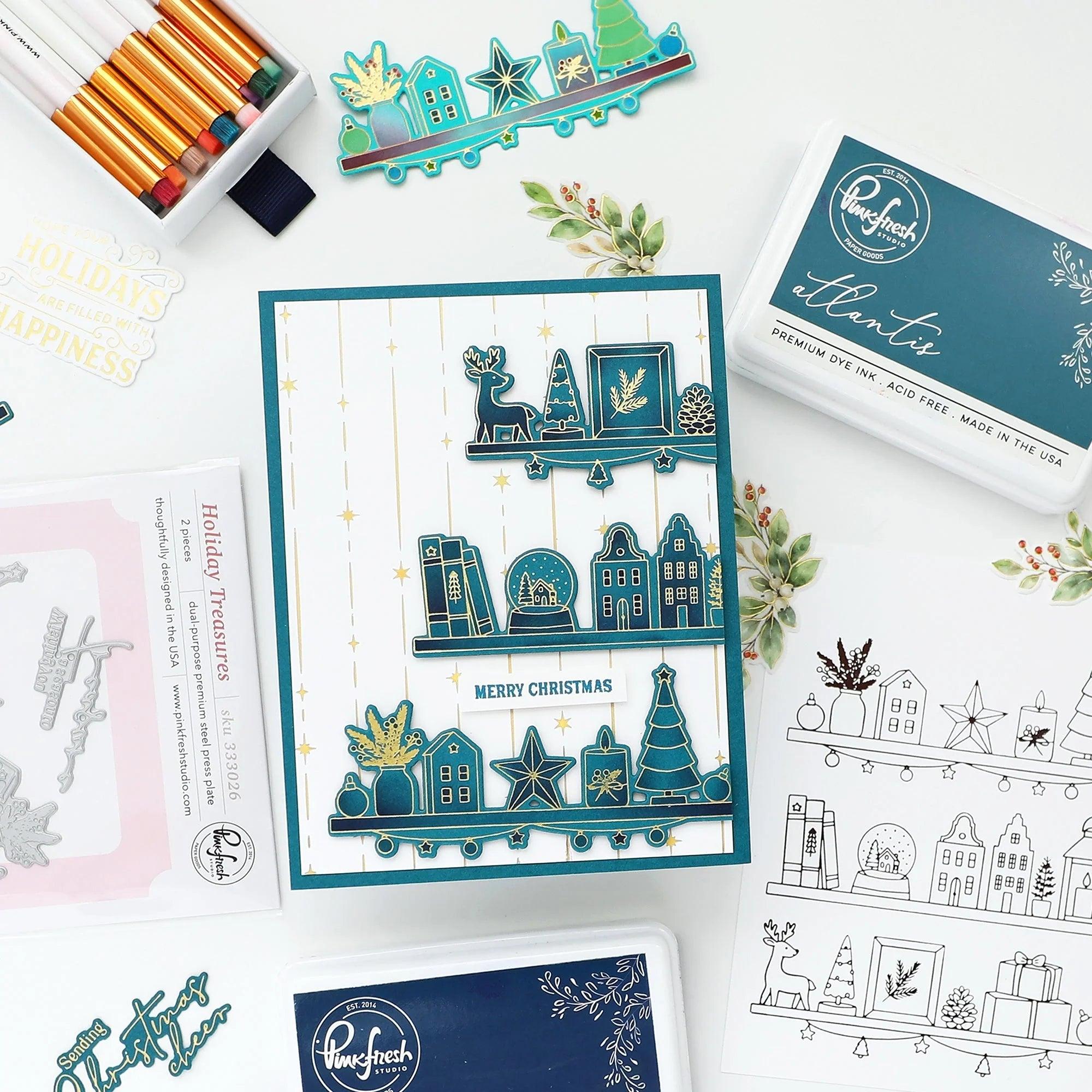 Pinkfresh Studio - Stencils - Holiday Treasures-ScrapbookPal