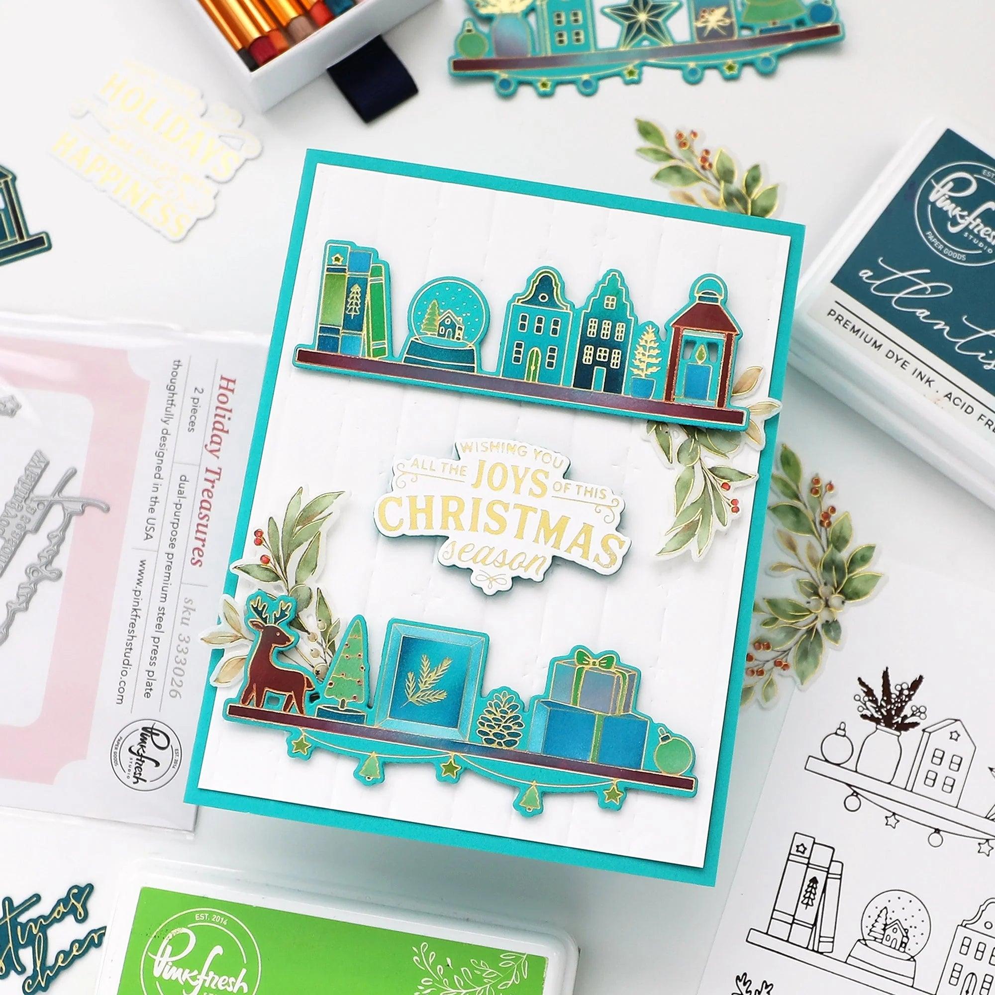 Pinkfresh Studio - Stencils - Holiday Treasures-ScrapbookPal