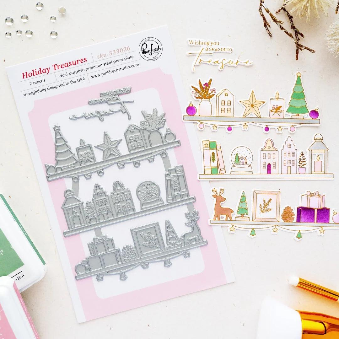 Pinkfresh Studio - Press Plates - Holiday Treasures-ScrapbookPal