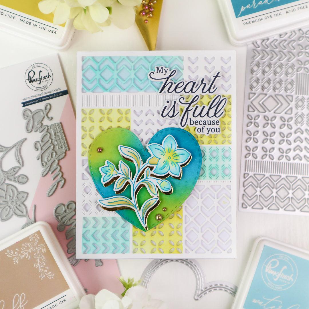 Pinkfresh Studio - Press Plates - Lush Elegance-ScrapbookPal