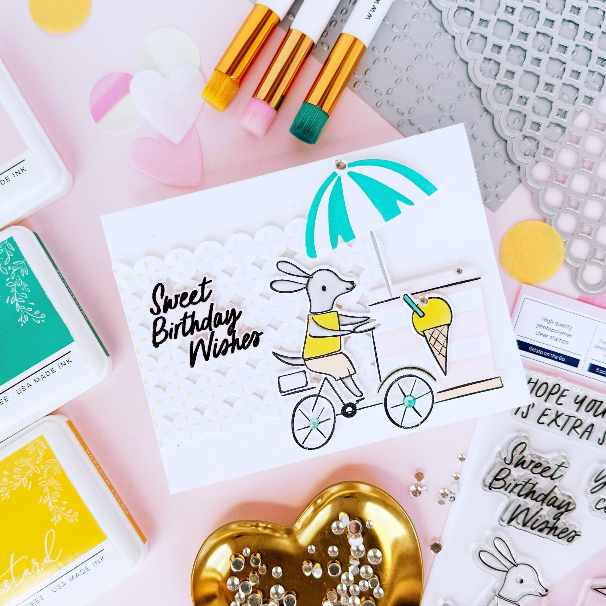 Pinkfresh Studio - Press Plates - Petal Grid-ScrapbookPal