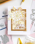 Pinkfresh Studio - Press Plates - Radiating Snowflake-ScrapbookPal