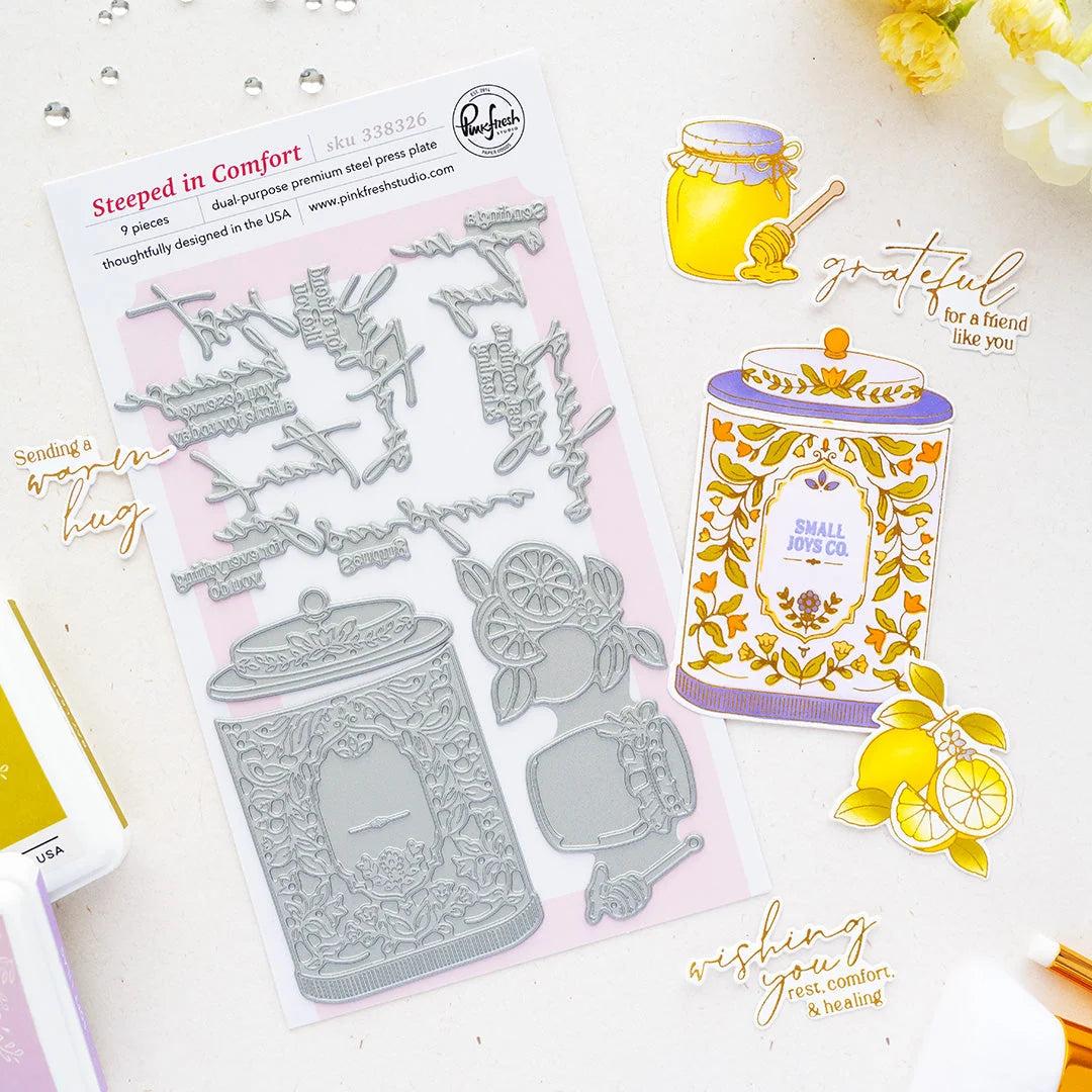 Pinkfresh Studio - Press Plates - Steeped in Comfort-ScrapbookPal