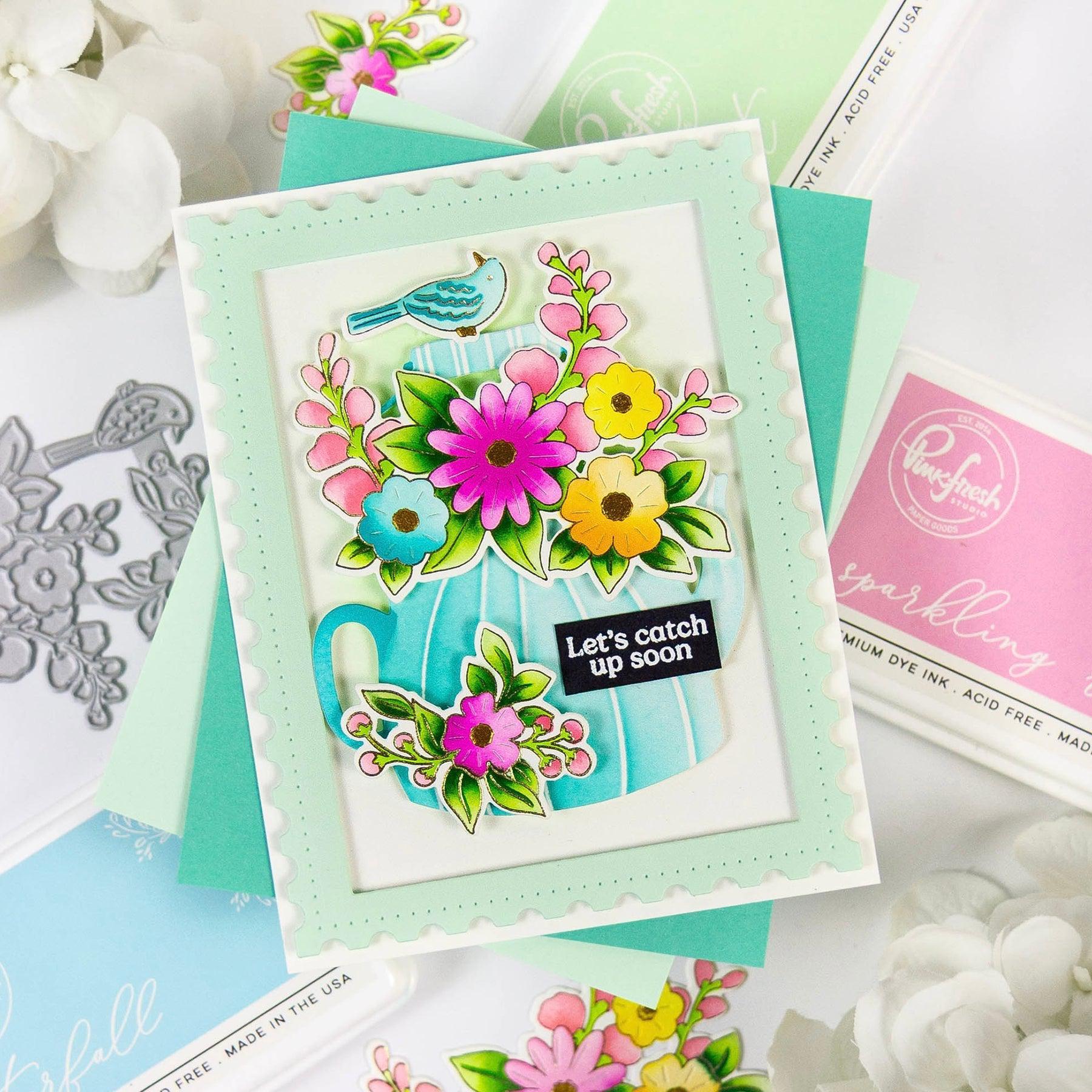 Pinkfresh Studio - Press Plates - Steeped in Kindness-ScrapbookPal
