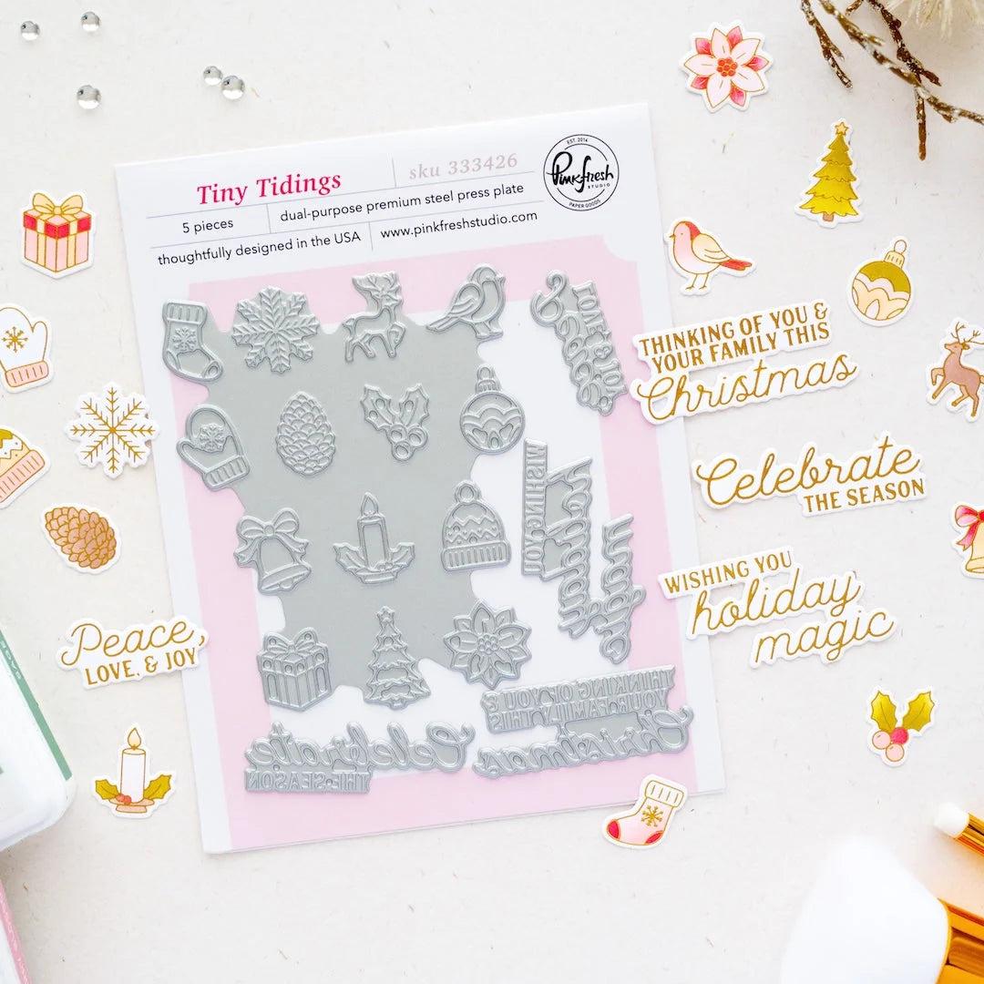 Pinkfresh Studio - Press Plates - Tiny Tidings-ScrapbookPal