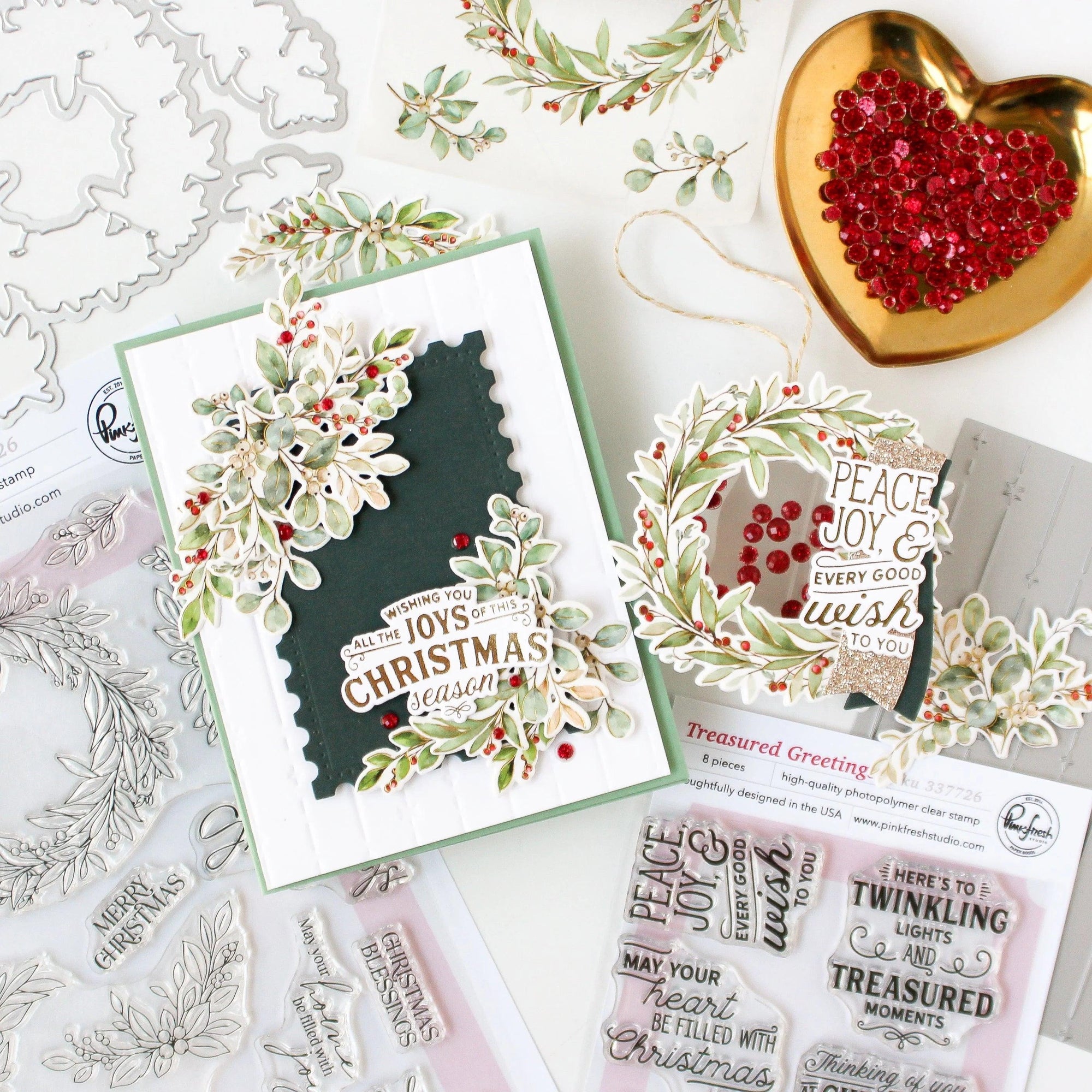 Pinkfresh Studio - Press Plates - Treasured Greetings-ScrapbookPal