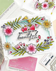Pinkfresh Studio - Stencils - Berries & Blossoms-ScrapbookPal