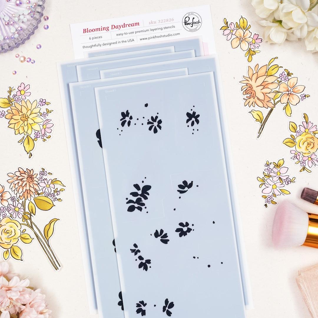 Pinkfresh Studio - Stencils - Blooming Daydream-ScrapbookPal