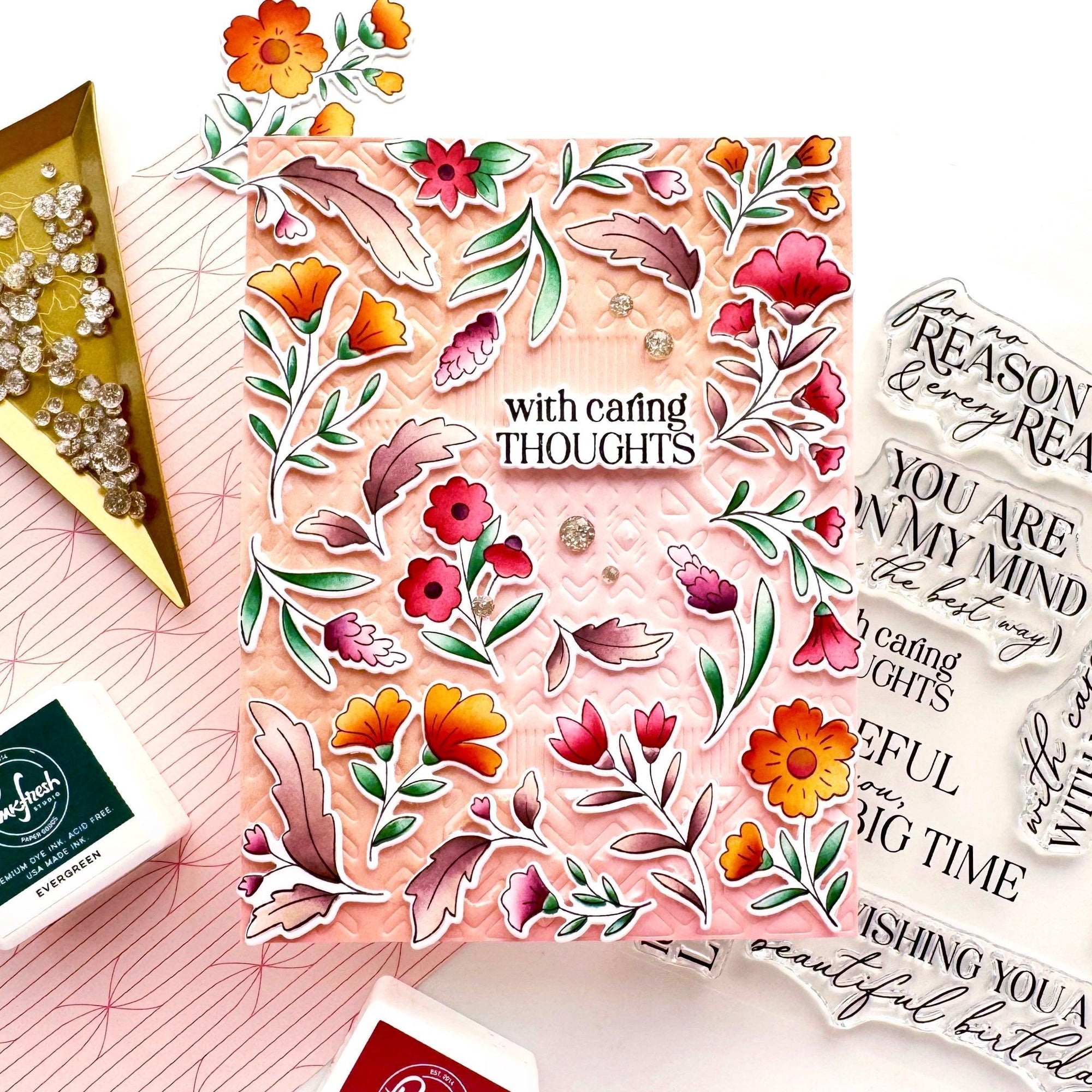 Pinkfresh Studio - Stencils - Bloomscape-ScrapbookPal