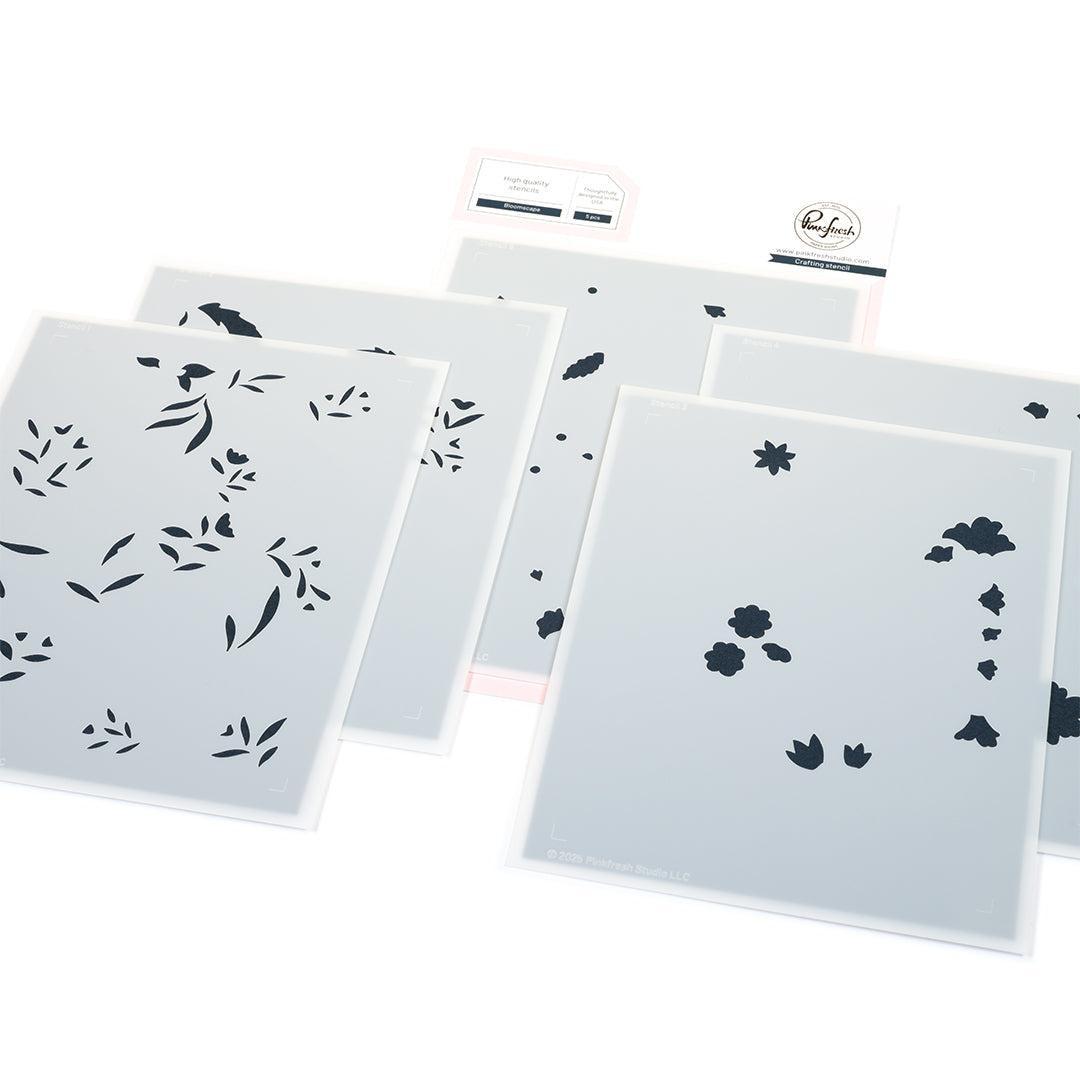 Pinkfresh Studio - Stencils - Bloomscape-ScrapbookPal