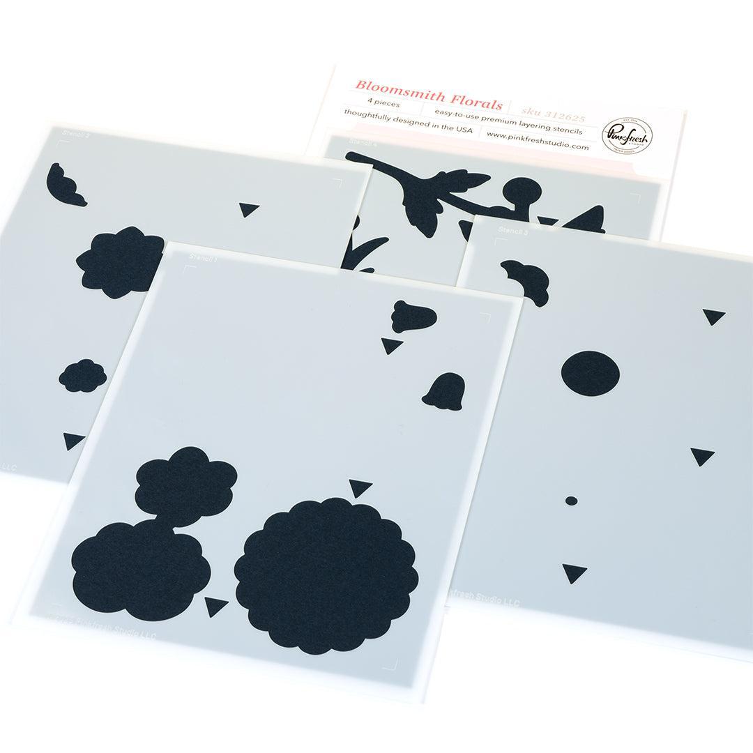 Pinkfresh Studio - Stencils - Bloomsmith Florals-ScrapbookPal
