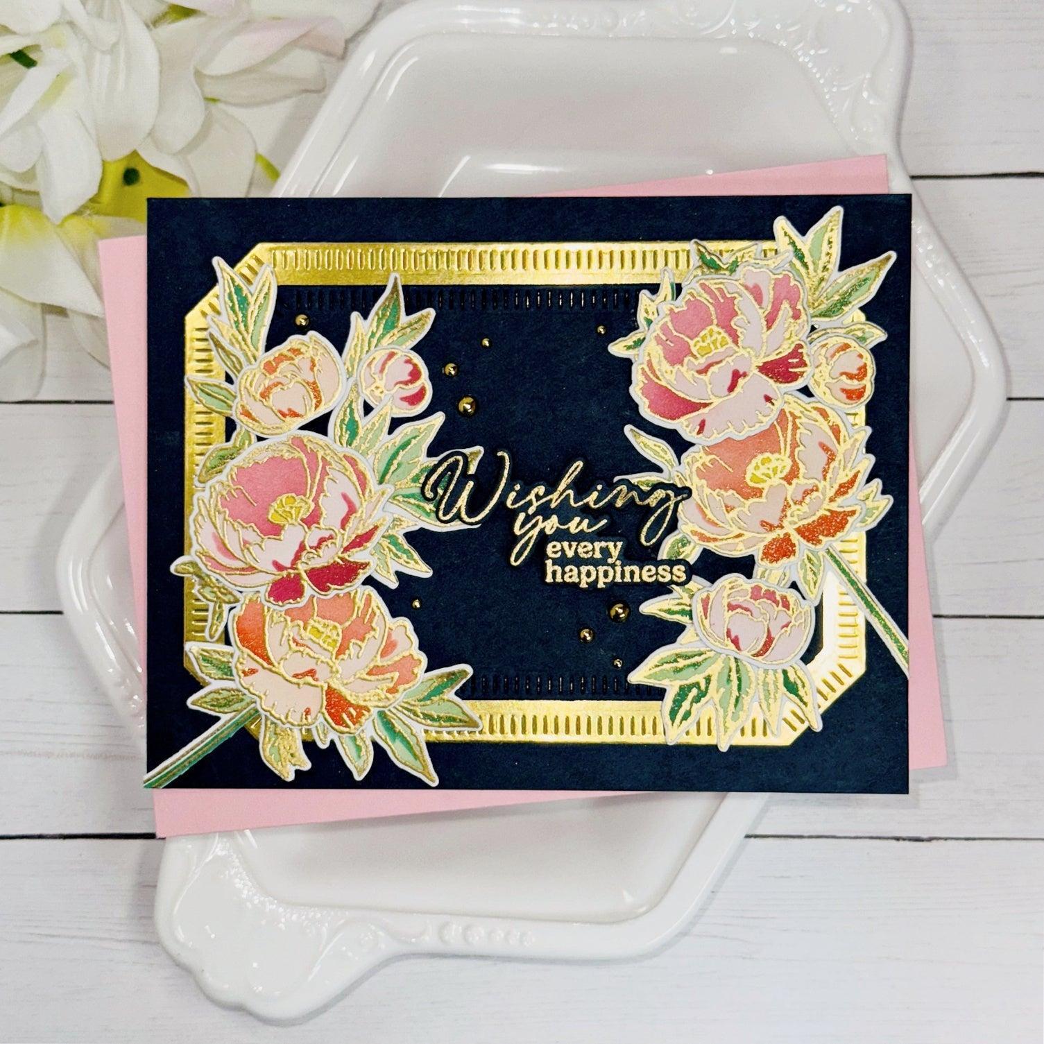 Pinkfresh Studio - Stencils - Blushing Blooms-ScrapbookPal