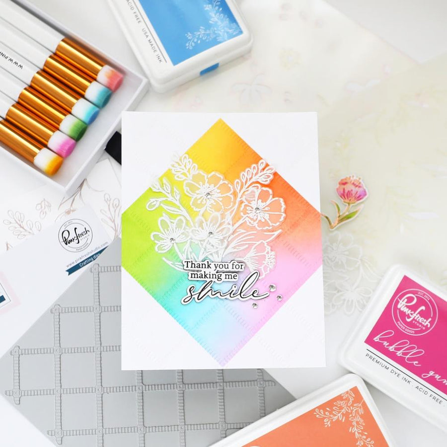 Pinkfresh Studio - Stencils - Breezy Blossoms-ScrapbookPal