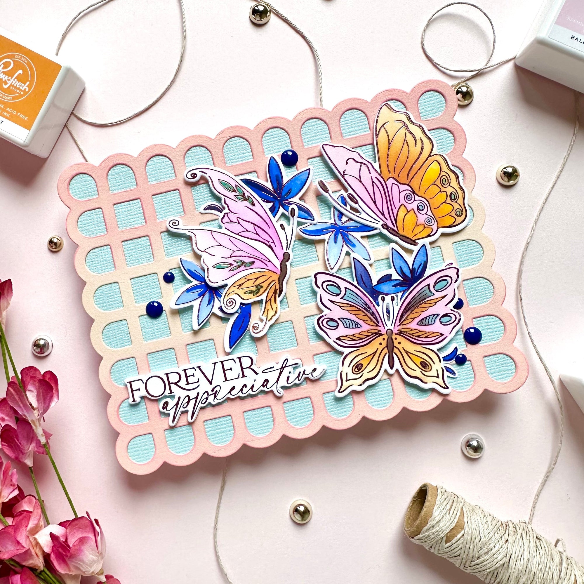 Pinkfresh Studio - Stencils - Butterfly Bliss-ScrapbookPal