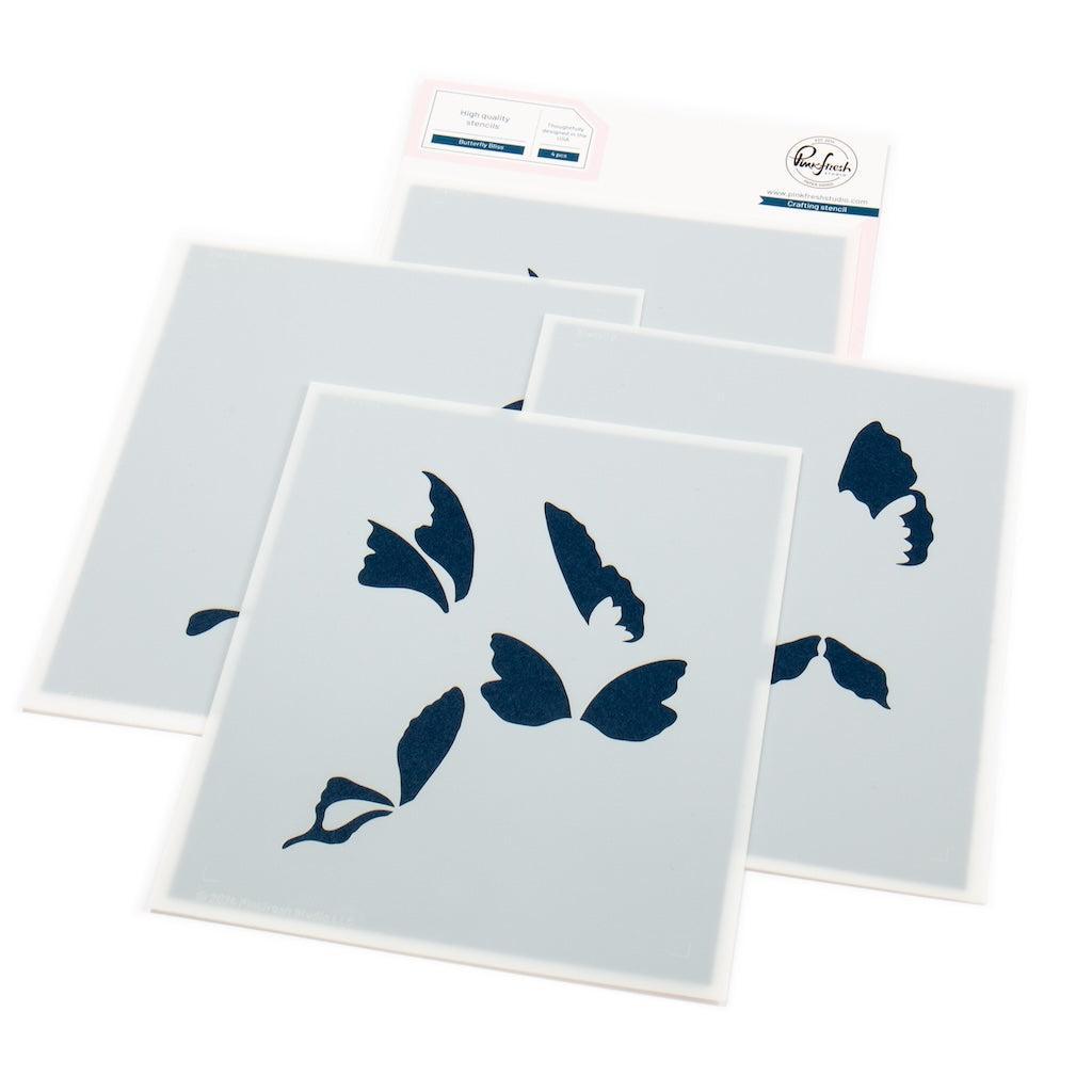 Pinkfresh Studio - Stencils - Butterfly Bliss-ScrapbookPal