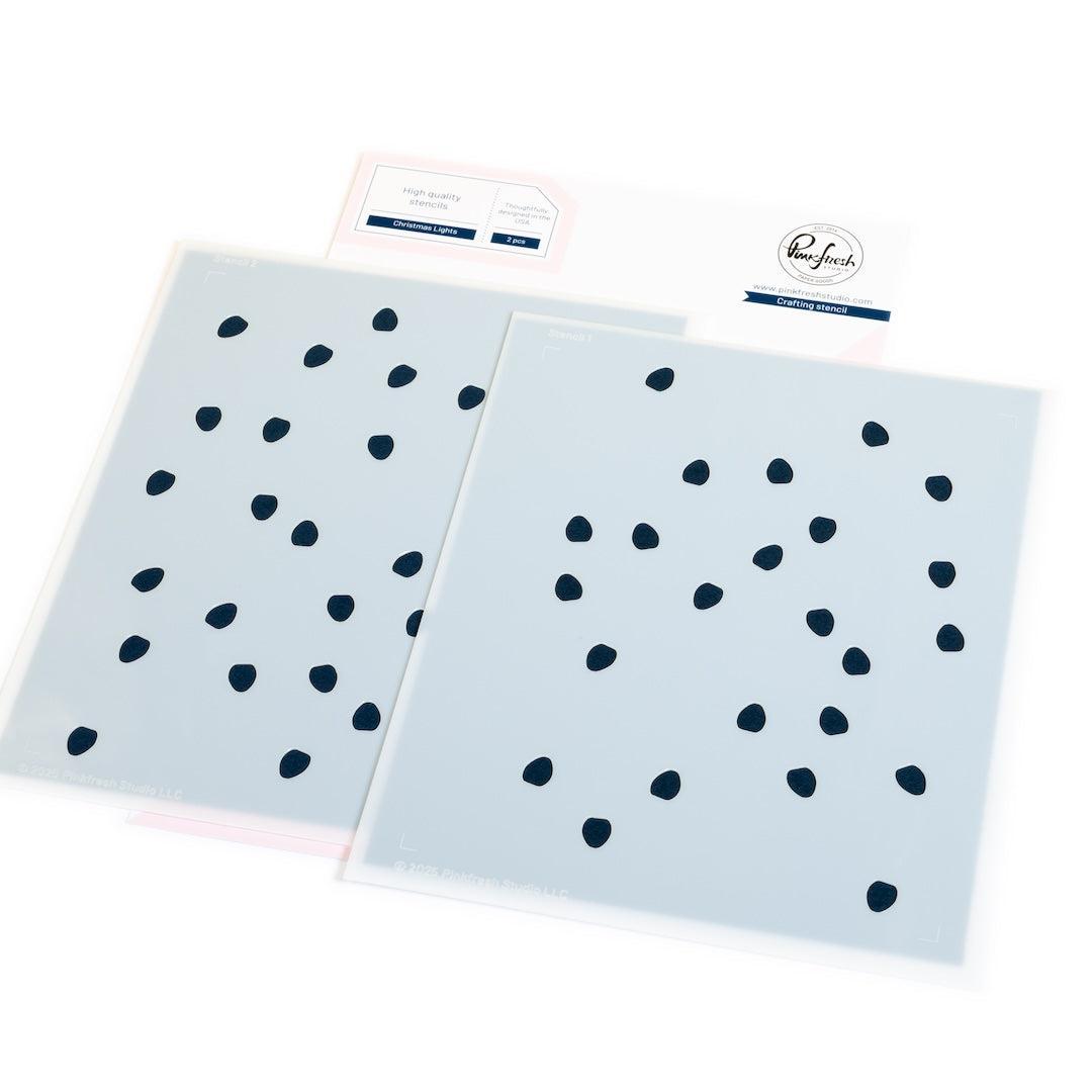 Pinkfresh Studio - Stencils - Christmas Lights-ScrapbookPal