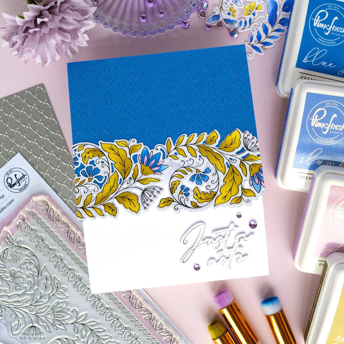 Pinkfresh Studio - Stencils - Cottage Flourish-ScrapbookPal