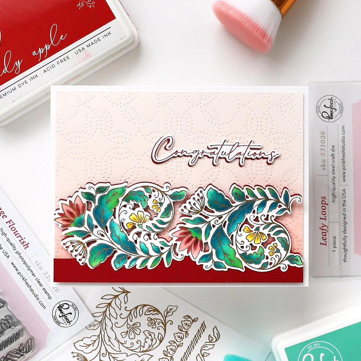 Pinkfresh Studio - Stencils - Cottage Flourish-ScrapbookPal