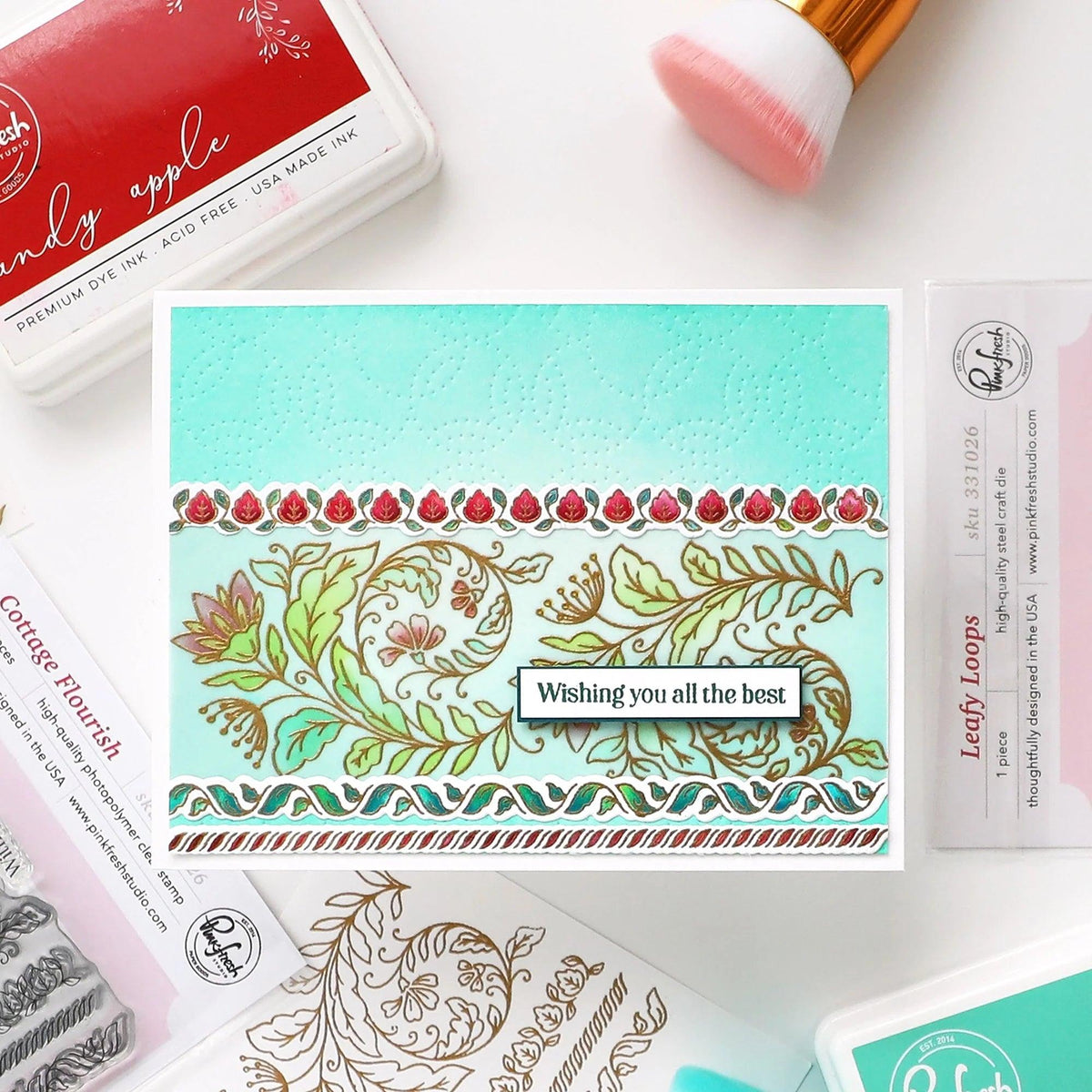 Pinkfresh Studio - Stencils - Cottage Flourish-ScrapbookPal