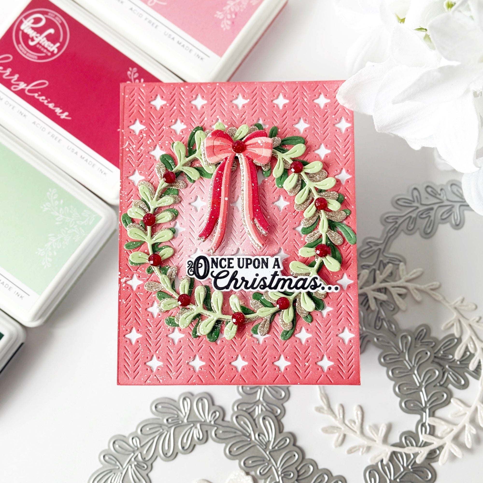 Pinkfresh Studio - Stencils & Dies - Tied with Cheer-ScrapbookPal