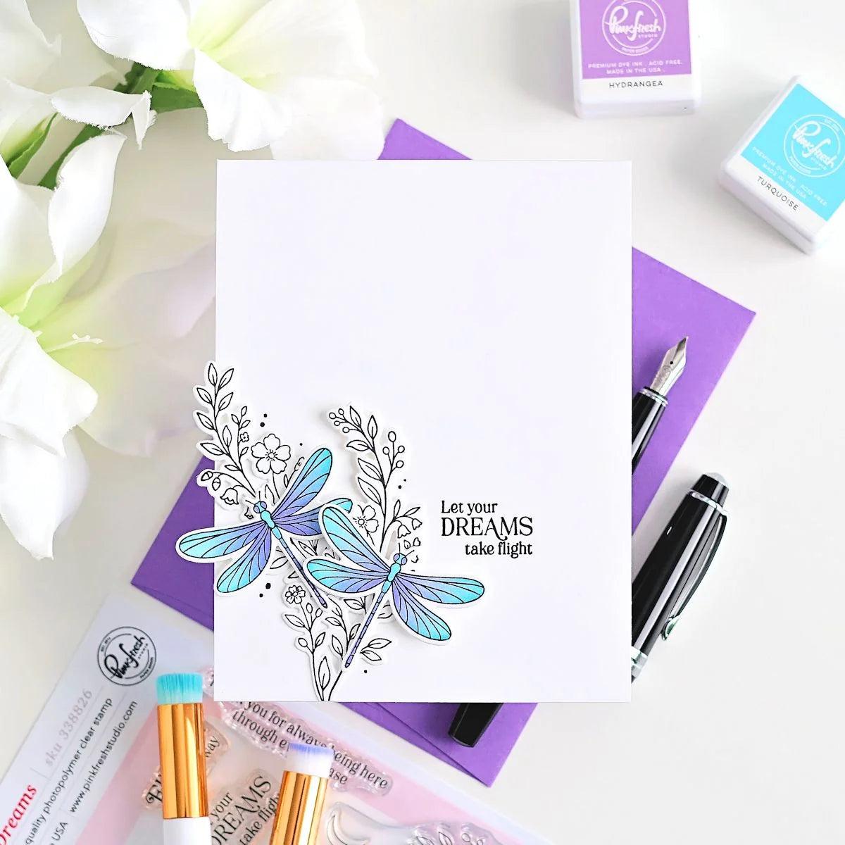 Pinkfresh Studio - Stencils - Dragonfly Dreams-ScrapbookPal