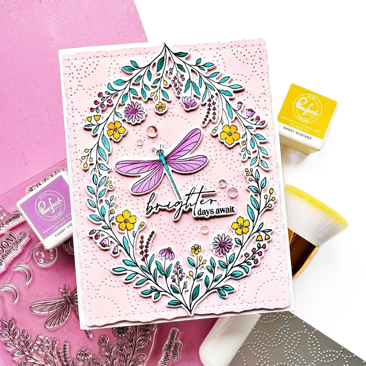 Pinkfresh Studio - Stencils - Dragonfly Dreams-ScrapbookPal