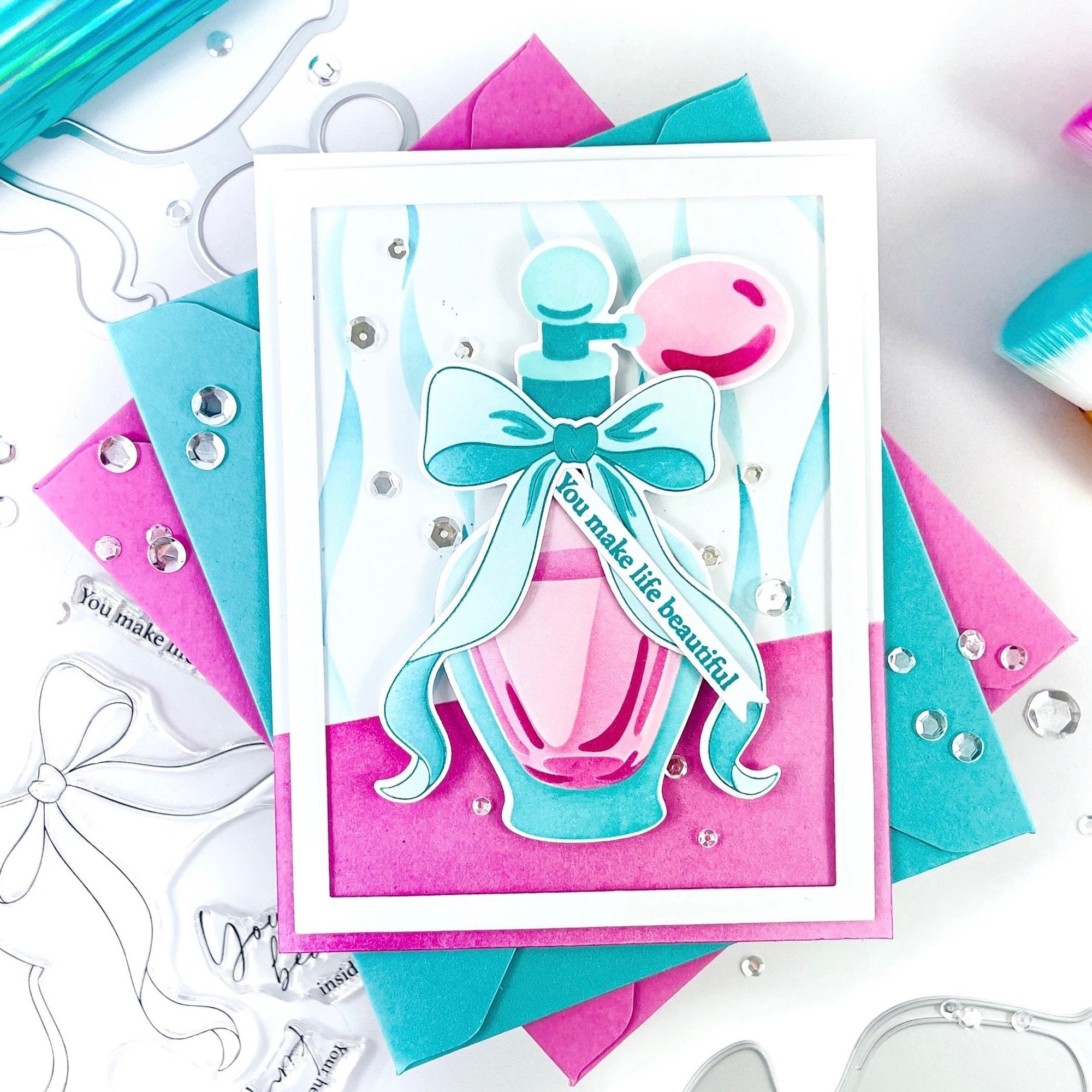 Pinkfresh Studio - Stencils - Elegant Essence-ScrapbookPal